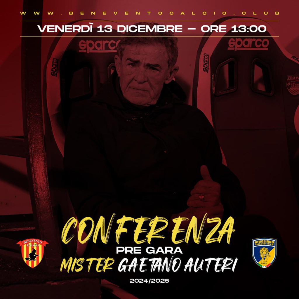 serie-c-now-benevento-giugliano-conferenza-pre-gara-di-mister-auteri
