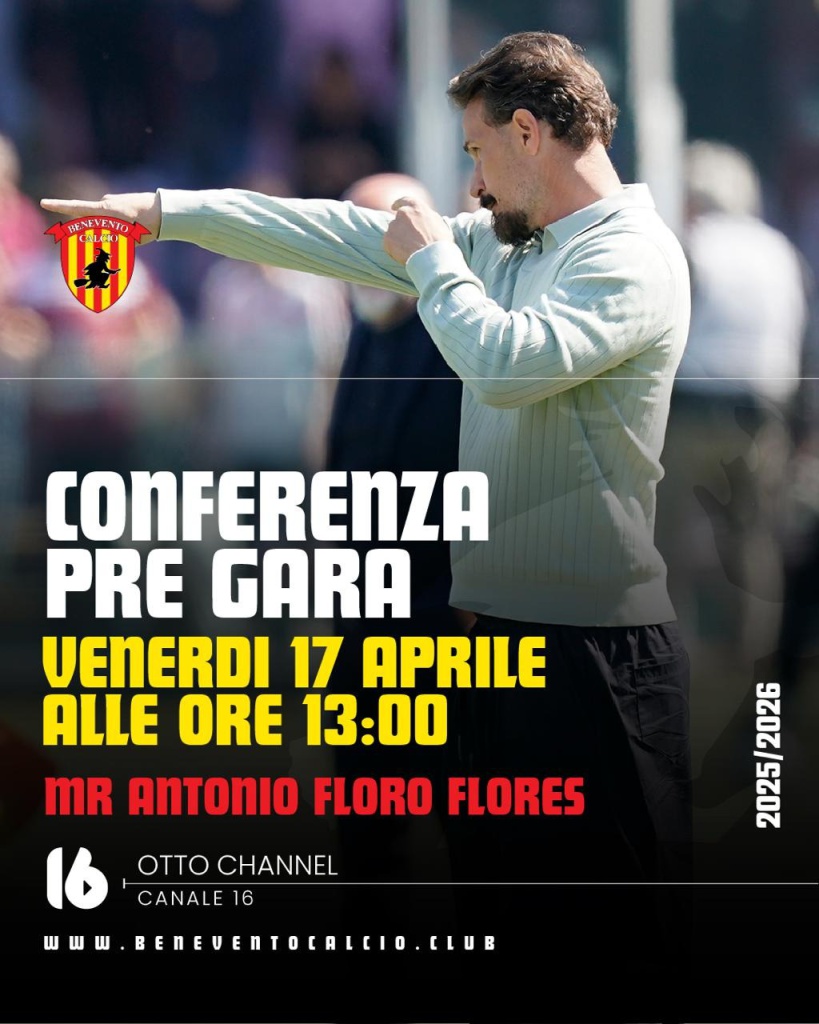 serie-c-sky-wifi-giugliano-benevento-venerdi-conferenza-pre-gara-di-mister-floro-flores